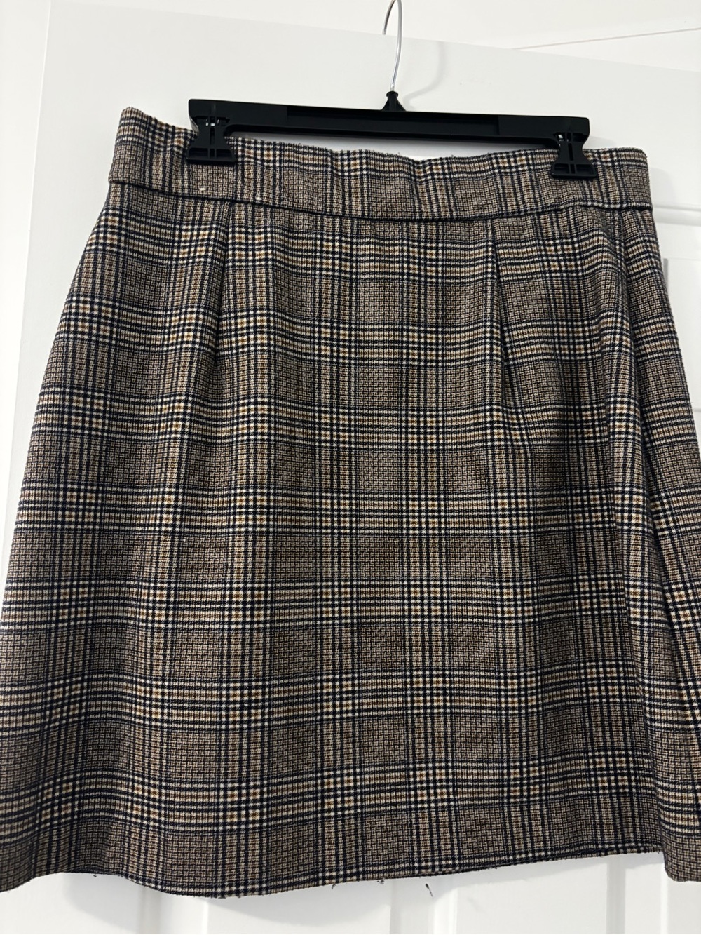 Plaid A-Line Women's Skirt in Brown Plaid